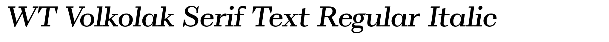 WT Volkolak Serif Text Regular Italic image